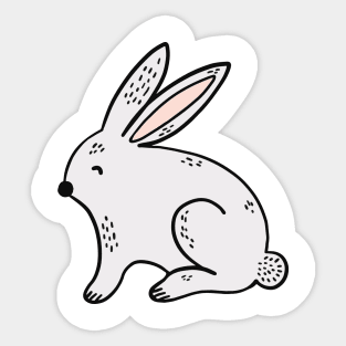 Cute rabbit illustration Sticker